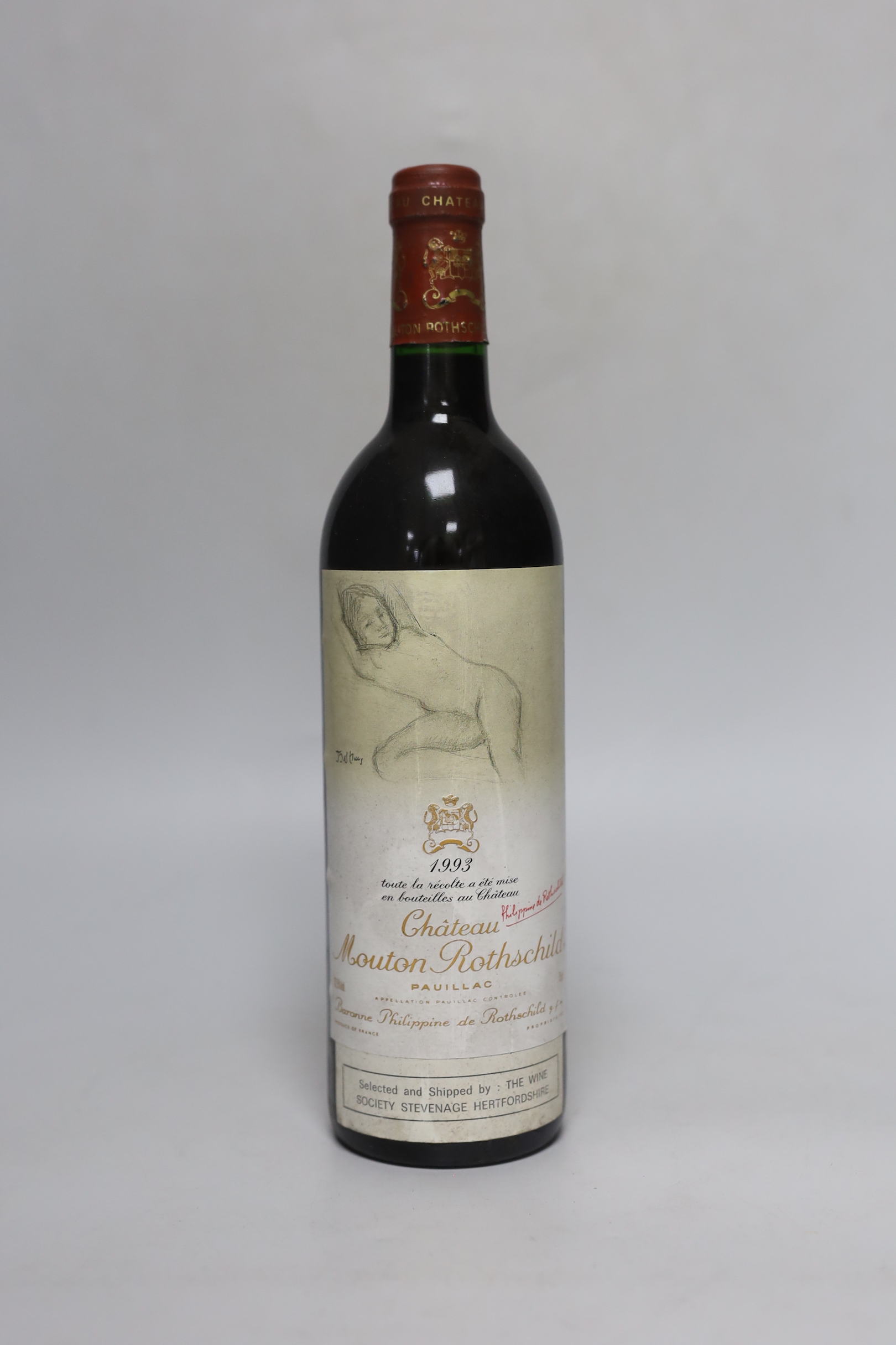 A 75cl bottle of 1993 Château Mouton Rothschild Pauillac